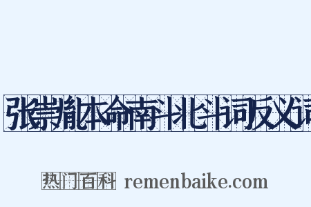 张崇胤本命南斗北斗词反义词是什么意思的图片